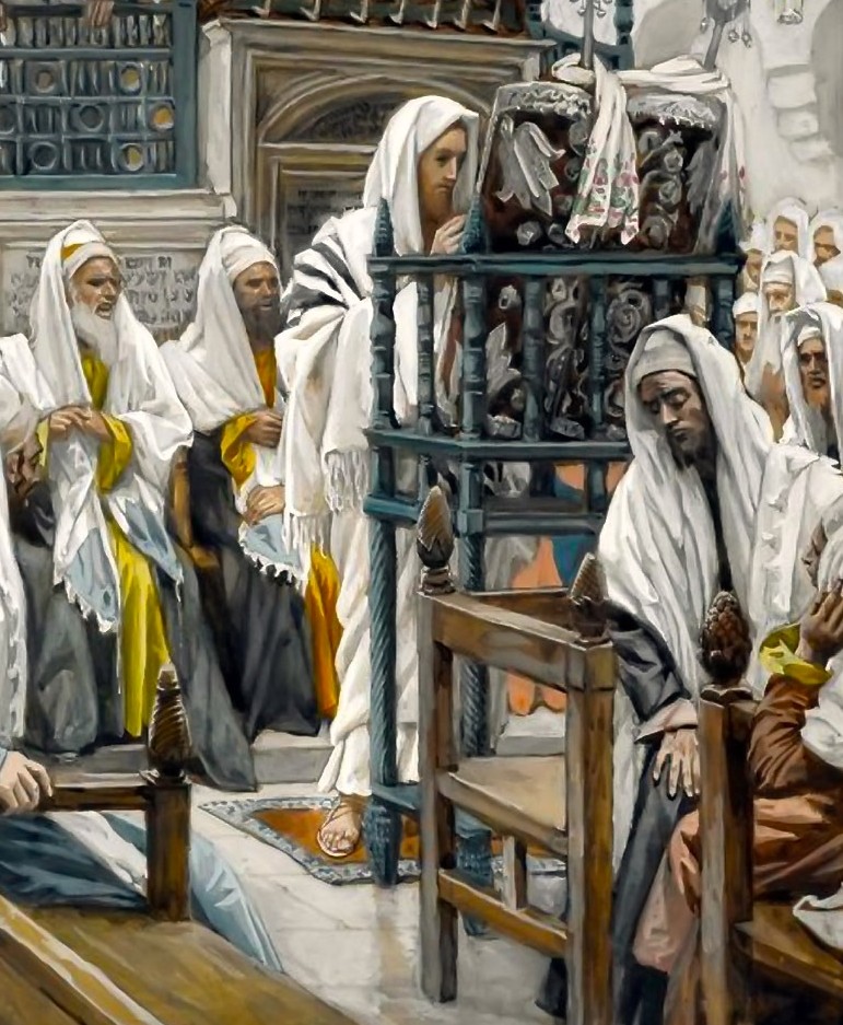 Jesus Unrolls the Book in the Synagogue James Tissot 1894 ...